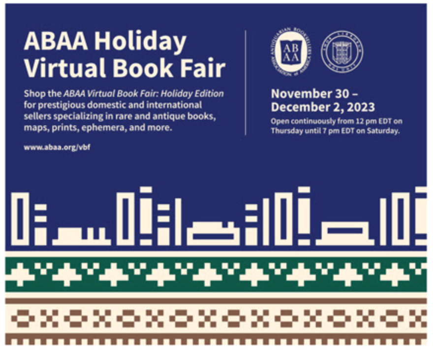 ABAA Holiday Virtual Book Fair